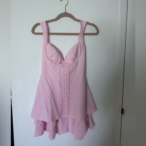 Baby Pink Oh Polly Mini Dress